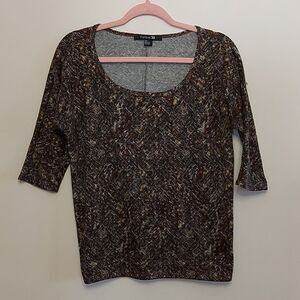 Forever21 fuzzy brown top sz. S